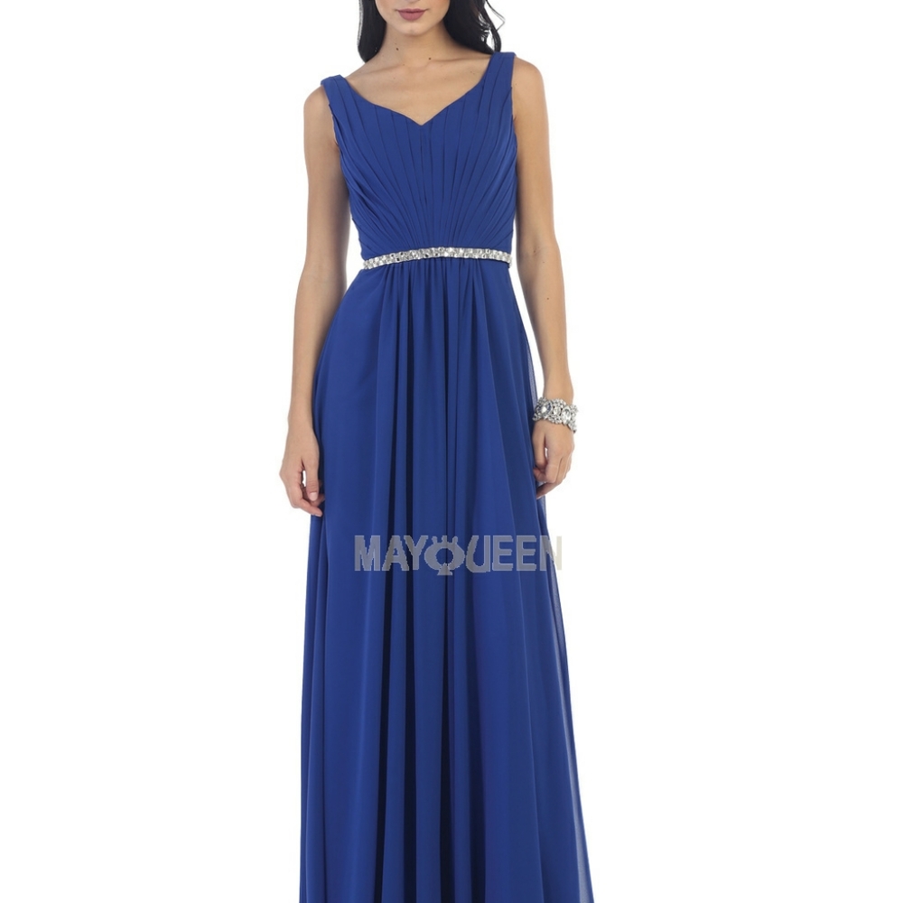 Blue, red, + other Colors formal evening gown chiffon - Picture 5 of 8